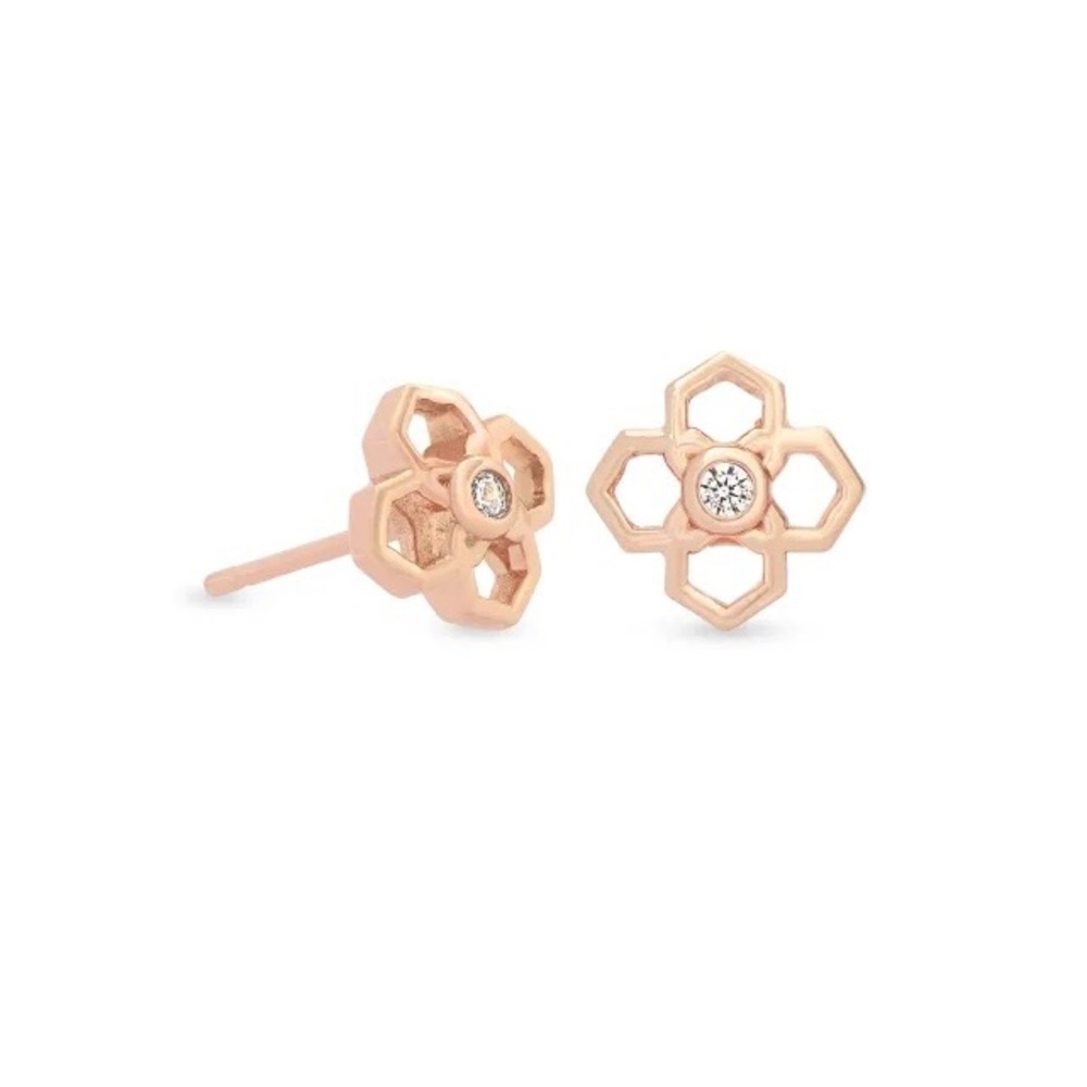 Kendra Scott Rose Gold Rue Stud Earrings